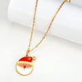 Jewelry wholesale Classic Jewelry 18K Gold Plated Colorful Christmas Pendants Necklaces