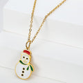 Jewelry wholesale Classic Jewelry 18K Gold Plated Colorful Christmas Pendants Necklaces