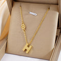 Jewelry wholesale Hot selling  Butterfly Letter Geometric Charms Pendant Necklace