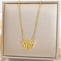 Jewelry wholesale New Arrival Stainless Steel Geometric Star Moon Pendant Chain Necklace