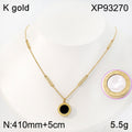 Jewelry wholesale New Arrival Stainless Steel Geometric Star Moon Pendant Chain Necklace
