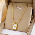 Jewelry wholesale Hot Sale Shell Letter Oval Beads Necklace for Women