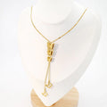 Jewelry wholesale Wholesale Heart Tassel Pearl Butterfly 304 Stainless Steel Pendant Necklace – 18K Gold Plated, Chain 16.54in + 1.97in , Waterproof