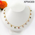 Factory Direct Sale Multicolor Zircon Heart Oval Necklace WAN4 Jewelry