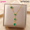 Jewelry wholesale Hot Selling Clover Heart Butterfly Leaf Tassel Pendant Necklace