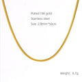 Jewelry wholesale Hot Classic Simple Flat Snake Chain Oval Chain Necklace