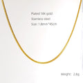 Jewelry wholesale Hot Classic Simple Flat Snake Chain Oval Chain Necklace