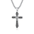 Jewelry wholesale Hot Sale Stainless Steel Zircon Cross Pendants Necklaces