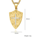 Jewelry wholesale New Arrival Cross Pattern Shield Geometric Shape Pendant