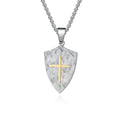 Jewelry wholesale New Arrival Cross Pattern Shield Geometric Shape Pendant
