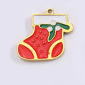 Jewelry wholesale 33PCS New Enamel Christmas Jewelry Trees Snowman Santa Claus Pendant