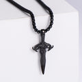 Jewelry wholesale Hip Hop Stainless Steel Goat Head Sword Cast DVP Pendants Necklace