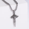 Jewelry wholesale Hip Hop Stainless Steel Goat Head Sword Cast DVP Pendants Necklace