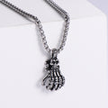 Jewelry wholesale Punk Stainless Steel Men Jewelry Skeleton Skull Pendant Necklace