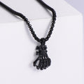 Jewelry wholesale Punk Stainless Steel Men Jewelry Skeleton Skull Pendant Necklace