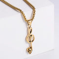 Jewelry wholesale Hot New Design Music Symbol Skull Pendant Necklace