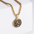 Jewelry wholesale Hot Sale Elizabeth Image Round Pendant Chain Necklaces