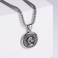 Jewelry wholesale Hot Sale Elizabeth Image Round Pendant Chain Necklaces