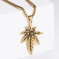 Jewelry wholesale Hot Sale Leaves Cast Pendant Square Pearl Chain Viking Necklaces