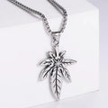 Jewelry wholesale Hot Sale Leaves Cast Pendant Square Pearl Chain Viking Necklaces