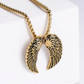 Jewelry wholesale New Arrival Angle Wings Casting Pendant Square Pearl Chain Necklaces