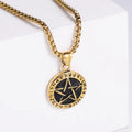 Jewelry wholesale New Round Star Pattern Pendant Square Pearl Chain Necklaces