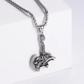 Jewelry wholesale Wholesale Axe Shape Cast Pendant Square Pearl Chain Necklace