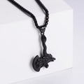 Jewelry wholesale Wholesale Axe Shape Cast Pendant Square Pearl Chain Necklace
