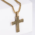 Jewelry wholesale Wholesale Casting Classic Cross Pendant Square Pearl Chain Necklace