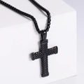 Jewelry wholesale Wholesale Casting Classic Cross Pendant Square Pearl Chain Necklace