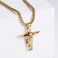 Jewelry wholesale Wholesale Cow Head Shape  Pendant Square Pearl Box Chain Necklace