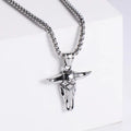 Jewelry wholesale Wholesale Cow Head Shape  Pendant Square Pearl Box Chain Necklace