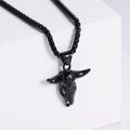 Jewelry wholesale Wholesale Cow Head Shape  Pendant Square Pearl Box Chain Necklace