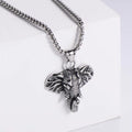 Jewelry wholesale Wholesale Elephant Head Heart Shape with Square Pearl Chain Necklace