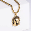 Jewelry wholesale Wholesale Head of Maitreya Buddha Shape Pendant Chain Necklaces