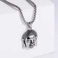 Jewelry wholesale Wholesale Head of Maitreya Buddha Shape Pendant Chain Necklaces