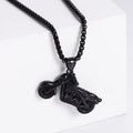 Jewelry wholesale Wholesale Motorcycle Motor Pendant Square Pearl Chain Necklaces