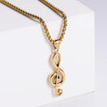 Jewelry wholesale Wholesale Music Symbol Logo Pendant Square Pearl Box Chain Necklaces