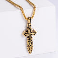 Jewelry wholesale Wholesale Punk Stainless Steel Casting Cross Sword Pendants Necklaces