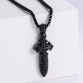 Jewelry wholesale Wholesale Punk Stainless Steel Casting Cross Sword Pendants Necklaces