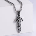 Jewelry wholesale Wholesale Punk Stainless Steel Casting Cross Sword Pendants Necklaces