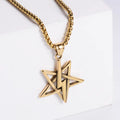 Jewelry wholesale Wholesale Star Lighting Pendant Square Pearl Shape Chains Necklace