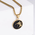 Jewelry wholesale Wholesale Wolf Round Casting Pendant Square Pearl Chain Charm Necklaces