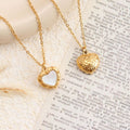 Jewelry wholesale Explosive Vintage Pearl Stone Heart Pendant Necklace