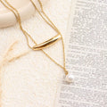 Jewelry wholesale Explosive Vintage Pearl Stone Heart Pendant Necklace