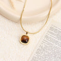 Jewelry wholesale Explosive Vintage Pearl Stone Heart Pendant Necklace