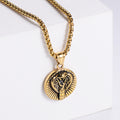 Jewelry wholesale Classic Stainless Steel Jewelry Snake Round Pendant Necklaces