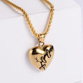 Jewelry wholesale Hot Sale Punk Plated Mended Heart Pendant Neckalces