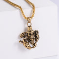 Jewelry wholesale Punk Stainless Steel Fine Jewelry Joker Ghost Skull Pendant Necklace