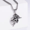 Jewelry wholesale Trendy Stainless Steel Jewelry 18K Gold Plated Cupid Angle Pendants Neckalces